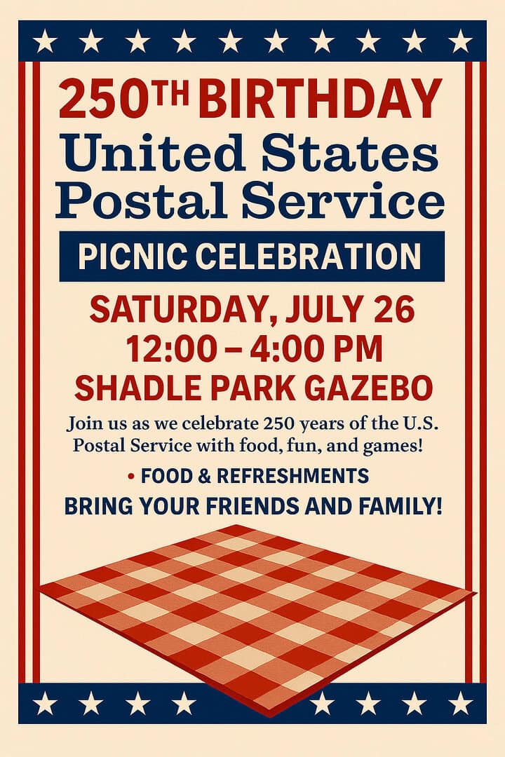 250th USPS celebration flyer